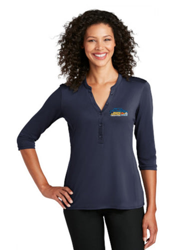 NCRS NORTH CENTRAL LADIES Henley 3/4 Sleeve shirt