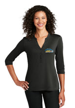 NCRS NORTH CENTRAL LADIES Henley 3/4 Sleeve shirt
