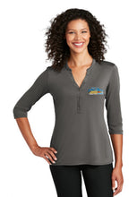 NCRS NORTH CENTRAL LADIES Henley 3/4 Sleeve shirt