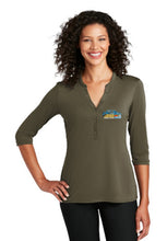 NCRS NORTH CENTRAL LADIES Henley 3/4 Sleeve shirt