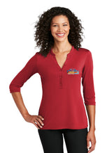 NCRS NORTH CENTRAL LADIES Henley 3/4 Sleeve shirt