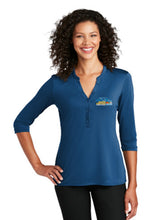 NCRS NORTH CENTRAL LADIES Henley 3/4 Sleeve shirt