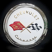 CORVETTE C2 BADGE CHROME EMBOSSED 22"  GARAGE SIGN