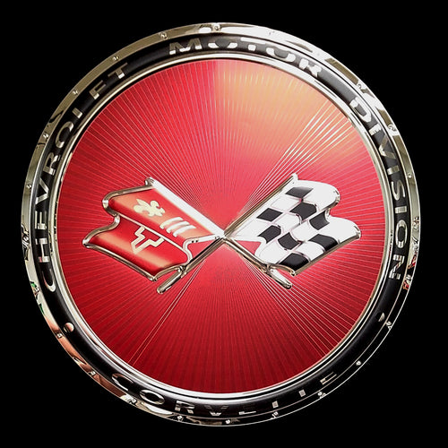 CORVETTE C3 BADGE CHROME EMBOSSED 22