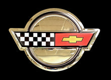 CORVETTE C4 BADGE CHROME EMBOSSED 22"  GARAGE SIGN