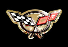 CORVETTE C5 BADGE CHROME EMBOSSED 22"  GARAGE SIGN