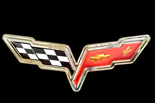 CORVETTE C6 BADGE CHROME EMBOSSED 22