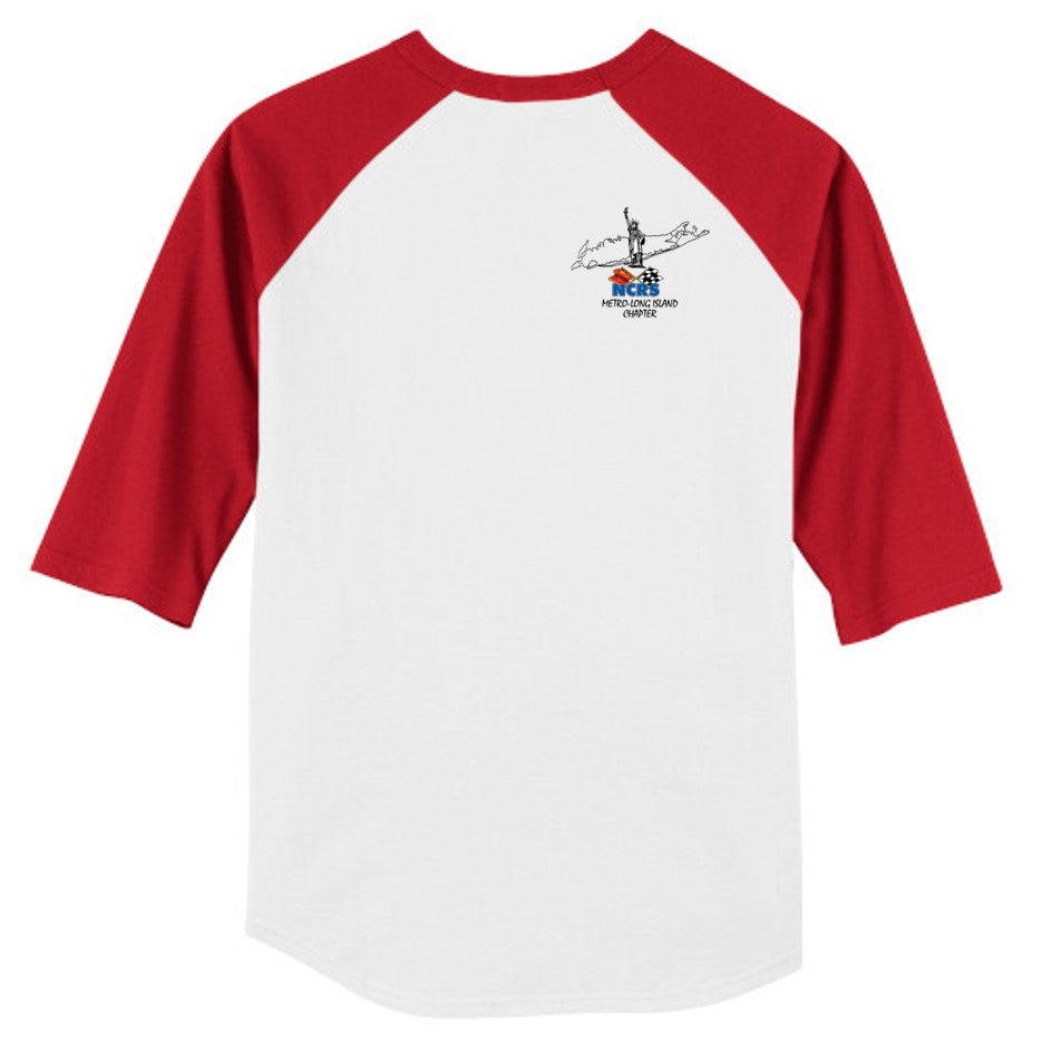 NCRS LONG ISLAND  3/4 sleeve Raglan T-shirt (LEFT CHEST PRINT)