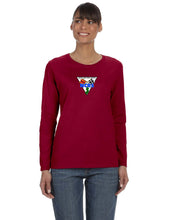 NCRS CENTRAL NEW JERSEY Cotton -LADIES- LONG SLEEVE T-shirt (full logo printed on front)