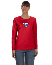 NCRS CENTRAL NEW JERSEY Cotton -LADIES- LONG SLEEVE T-shirt (full logo printed on front)