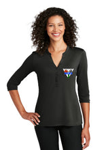 NCRS CENTRAL NEW JERSEY LADIES Henley 3/4 Sleeve shirt