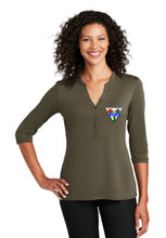 NCRS CENTRAL NEW JERSEY LADIES Henley 3/4 Sleeve shirt
