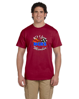 NCRS Cotton  10-year MEMBER ANNIVERSARY T-shirt (full logo printed on front)